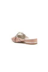 High Heels Nude Pink with Silver Embellishments