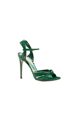 Gold Knotted Stiletto High Heel Sandals
