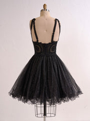 Embellished Embroidery Tulle Short Cocktail Dress