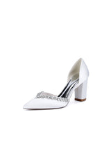 Fuchsia High Heels with Sparkling Crystal Embellishments