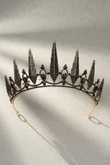 Gothic Black Rhinestone Tiara